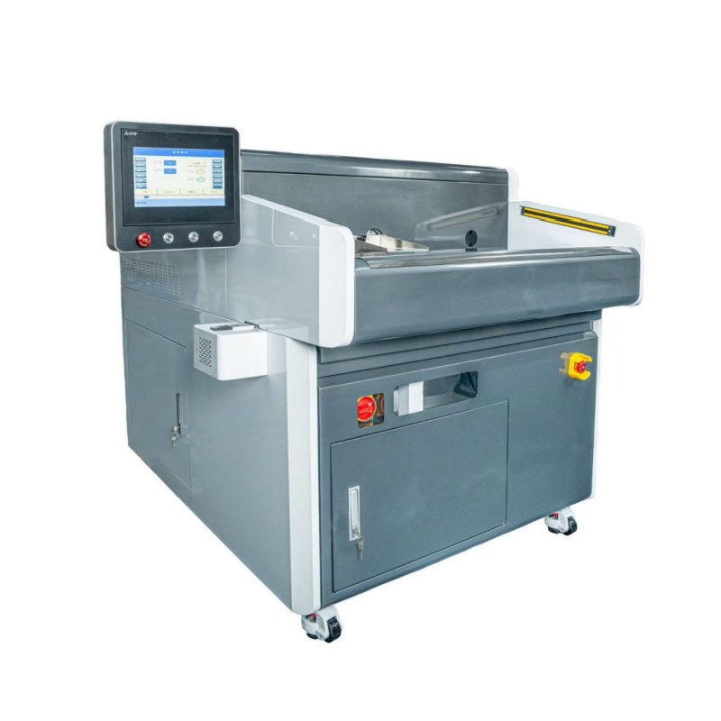 Shielded mesh stripping and turning three-station all-in-one machine